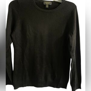 Cashmere Charter Club Luxury Black Sweater Size Medium Petite